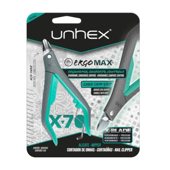 Imagem de Alicate de unha unhex x70 blister verde