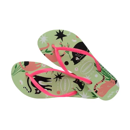 Imagem de Sandália havaianas feminina slim pets citronela 35/36