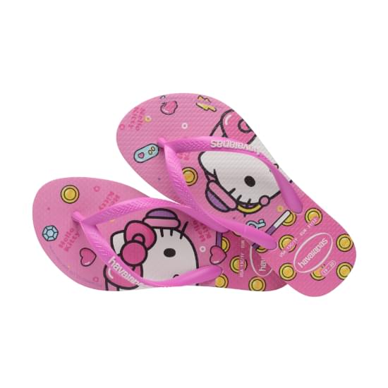 Imagem de Sandalias havaianas kids slim hello kitty branco/magenta 23/24