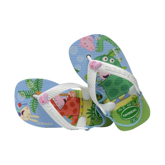 Imagem de Sandália havaianas infantil baby peppa pig branco 25/26