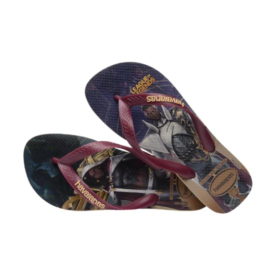 Imagem de Sandália havaianas masculina top league of legends dourado 39/40