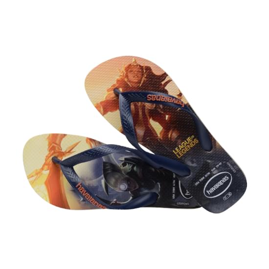 Imagem de Sandália havaianas masculina top league of legends bege palha 41/42