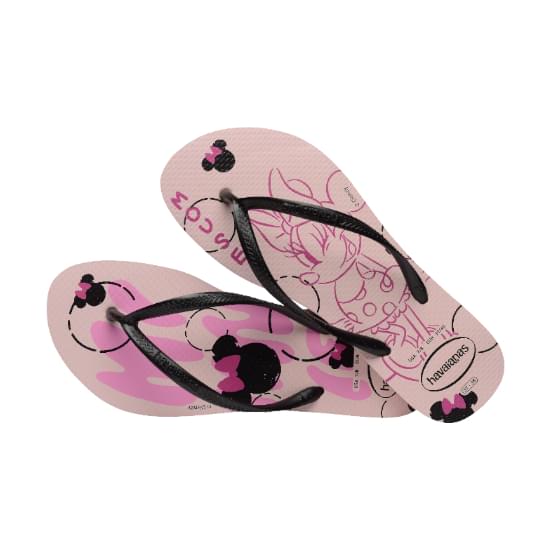 Imagem de Sandalia havaianas faminina slim disney rosa peonia 33/34