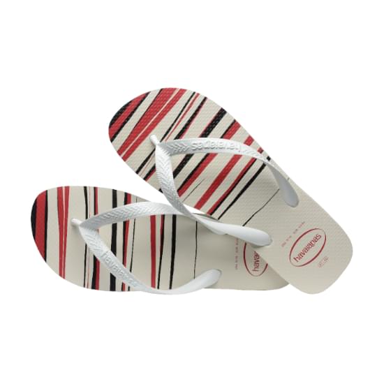 Imagem de Sandália havaianas masculina top basic branco/branco/branco 35/36