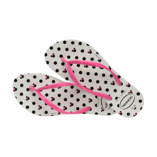 Imagem de Sandalia havaianas faminina slim disney branco/rosa flux 33/34