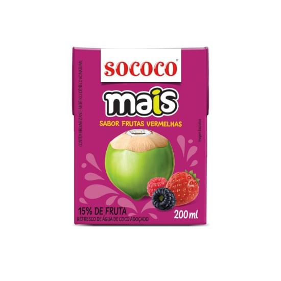 Imagem de Água de coco sococo mais frutas vermelhas 200ml