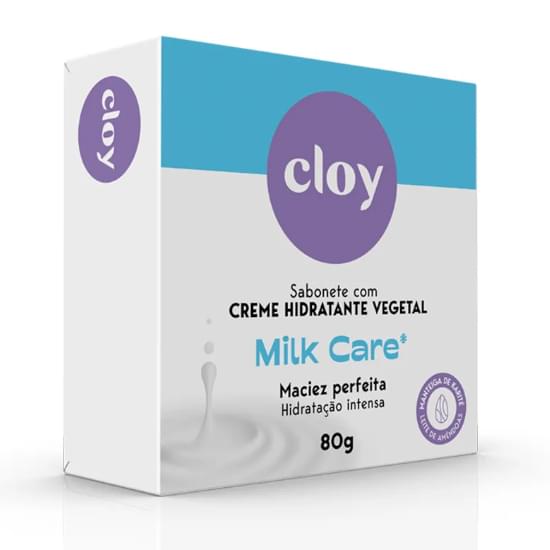 Imagem de Sabonete barra hidratante vegetal milk care cloy maciez perfeita caixa 80g