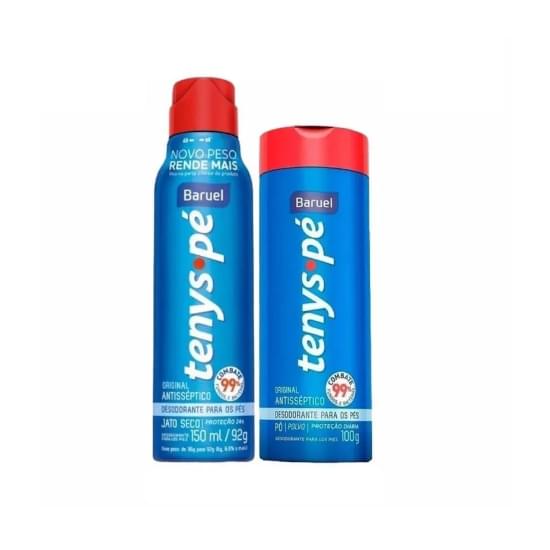 Imagem de Talco para pés tenys pé original 100g + jato seco original 92g