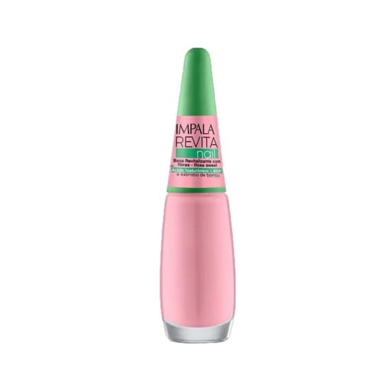 Imagem de Esmalte impala base revitalizante com fibras rosa sweet