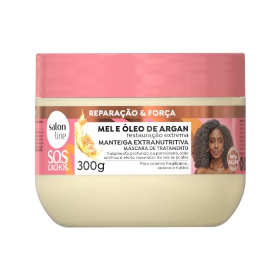 Imagem de Máscara de tratamento salon line s.o.s cachos mel e óleo de argan 300g