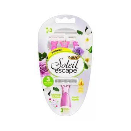 Imagem de Aparelho de depilar descartável bic soleil escape rosa e magnólia com 3 unidades