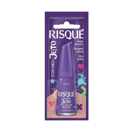 Imagem de Esmalte risque cremoso é do meu jeito fica vai ter arco-iris 8ml