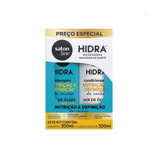 Imagem de Kit shampoo + condicionador hidra mix de oleos e manteiga de karite 300ml - salon line