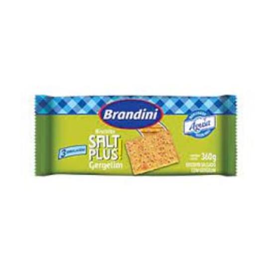 Imagem de Biscoito brandini salt plus gergelim 360g