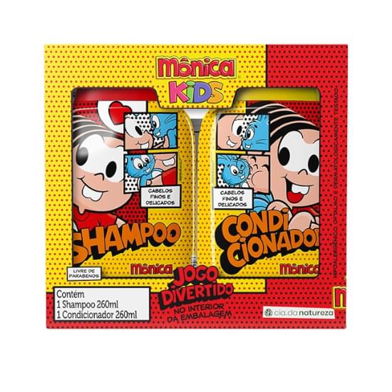 Imagem de Kit shampoo + condicionador 260ml turma da mônica finos e delicados mônica