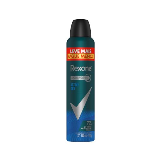 Imagem de Antitranspirante aerossol active dry rexona men 250ml spray leve mais pague menos