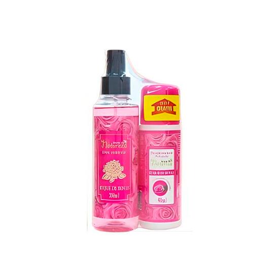 Imagem de Deo colônia 200ml + desodorante spray 90ml seivas da natureza buque de rosas