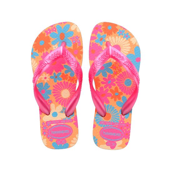 Imagem de Sandália havaianas infantil kids flores pessego 35/36