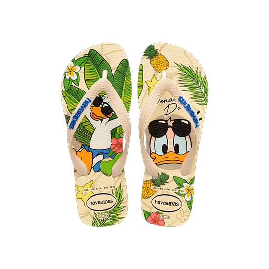 Imagem de Sandálias havaianas masculina top disney classics bege palha 27/28