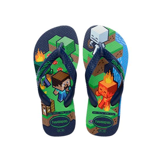 Imagem de Sandalia havaianas infantil kids minecraft marinho 27/28