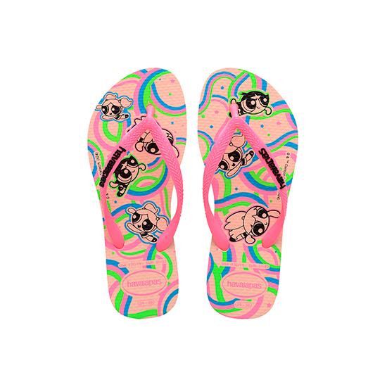 Imagem de Sandalia havaianas infantil kids slim powerpuff girls rosa ballet 35/36