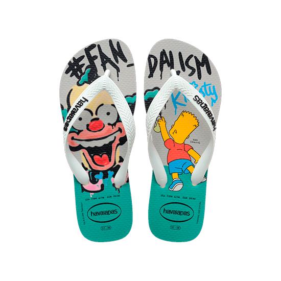 Imagem de Sandália havaianas masculino simpsons bege palha 39/40