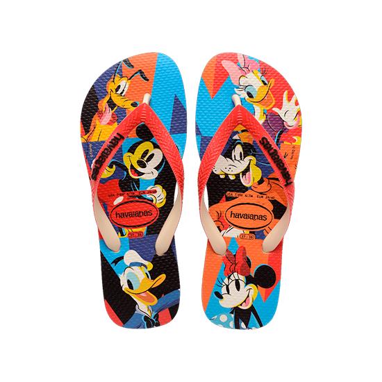 Imagem de Sandália havaianas masculina disney stylish bege palha/vermelho rubi 35/36