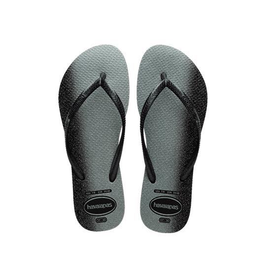 Imagem de Sandalia havaiana feminina slim gloss preto/preto 33/34