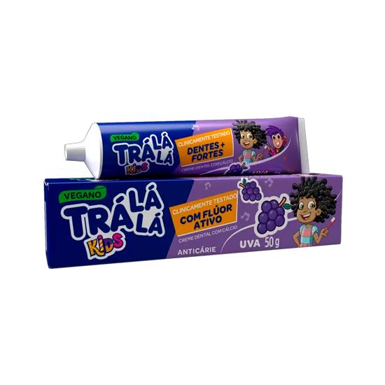 Imagem de Creme dental com flúor uva trá lá lá kids caixa 50g