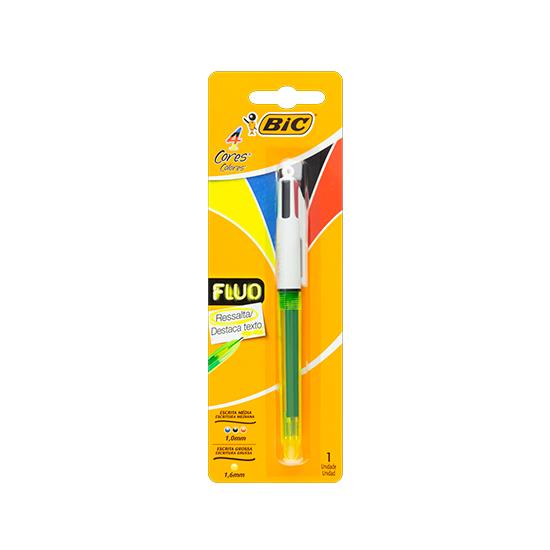 Imagem de Caneta bic 4 cores fluo