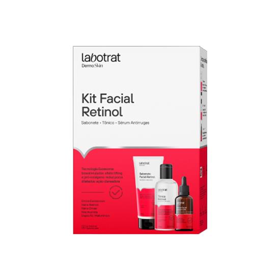 Imagem de Kit facial retinol dermo skin sabonete + tônico + sérum labotrat