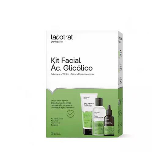 Imagem de Kit facial ác. glicólico dermo skin sabonete + tônico + sérum labotrat