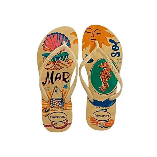 Imagem de Sandália havaianas feminina slim super fresh buttercream 33/34