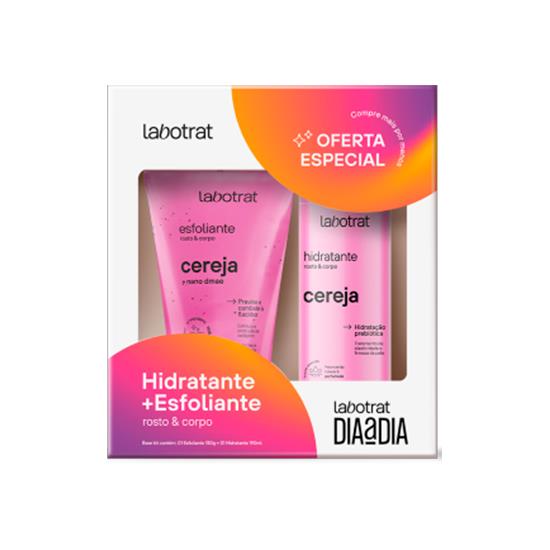 Imagem de Kit dia a dia labotrat esfoliante 150g + hidratante 190g cereja