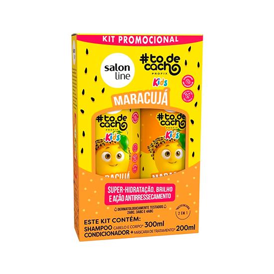 Imagem de Todecacho kit shampo 300ml+ condicionador 200ml maracuja kids