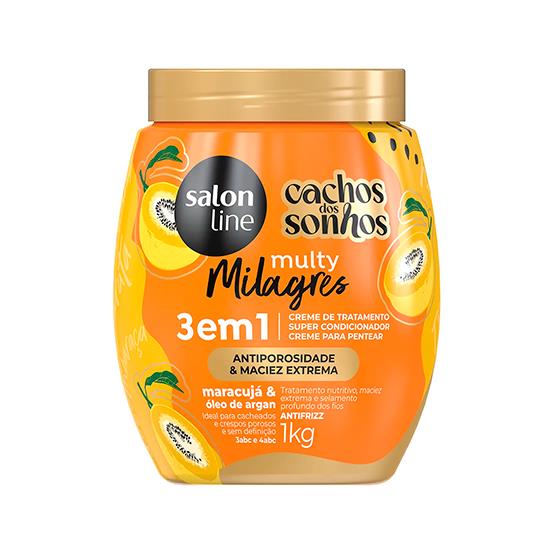 Imagem de Creme de tratamento maracujá 3 em 1 cachos dos sonhos multy milagres 1kg