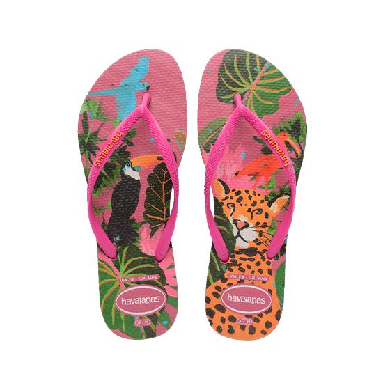 Imagem de Sandália havaianas feminina slim summer bliss rosa gum 35/36