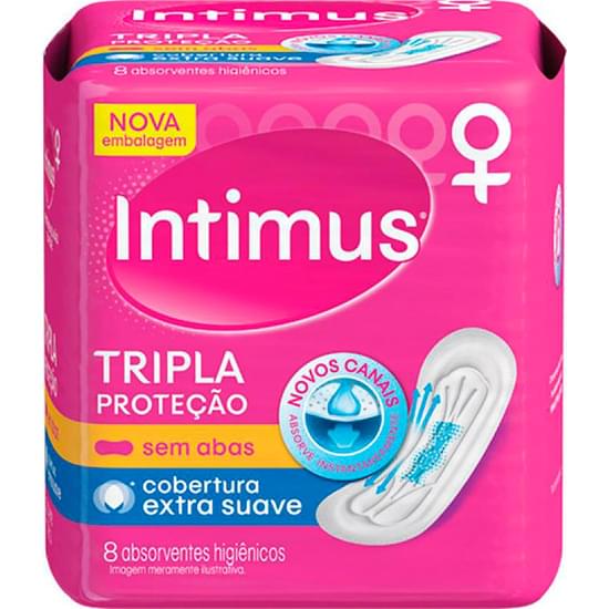 Imagem de Absorvente diário intimus sem abas tripla proteção suave gel | com 8 unidades