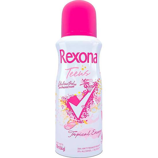 Imagem de Desodorante aerosol teen rexona tropical energy 64g