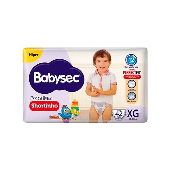 Imagem de Fralda infantil babysec premium shortinho hiper xg com 42 unidades