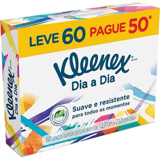 Imagem de Lenço de papel kleenex extra suave leve 60 pague 50 unidades