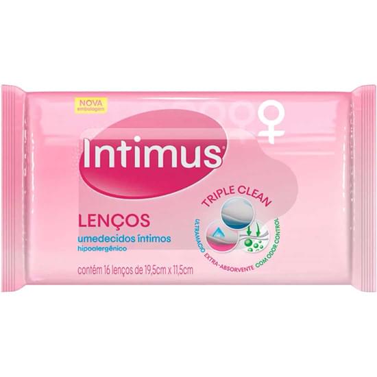 Imagem de Lenço umedecido intimus sem perfume | com 16 unidades