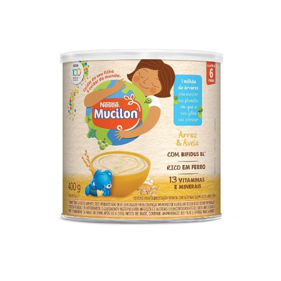 Imagem de Complemento alimentar nestlé mucilon arroz e aveia 400g