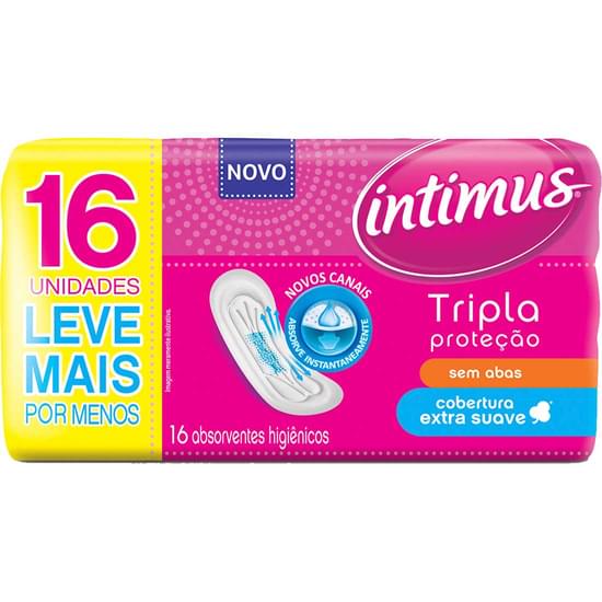 Imagem de Absorvente diário intimus sem abas tripla proteção suave gel | com 16 unidades