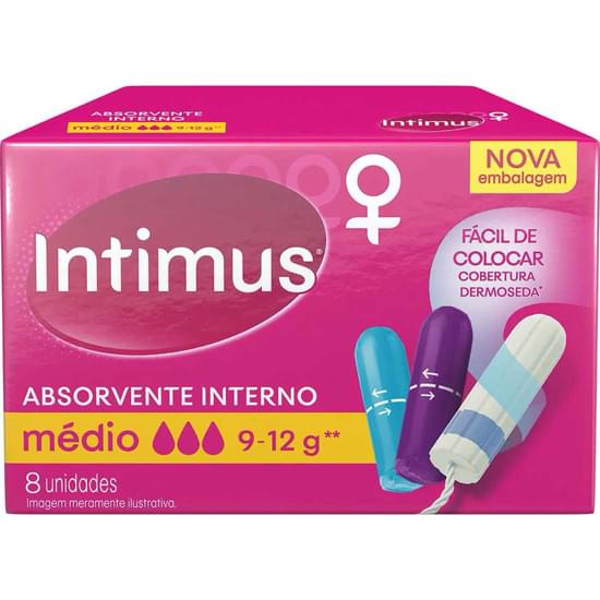 Imagem de Absorvente interno intimus médio | com 8 unidades