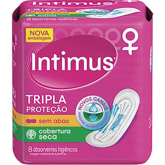 Imagem de Absorvente diário intimus sem abas tripla proteção seca gel | com 8 unidades