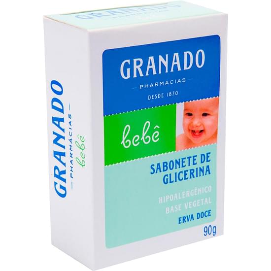 Imagem de Sabonete em barra infantil glicerinado granado bebê erva doce 90g