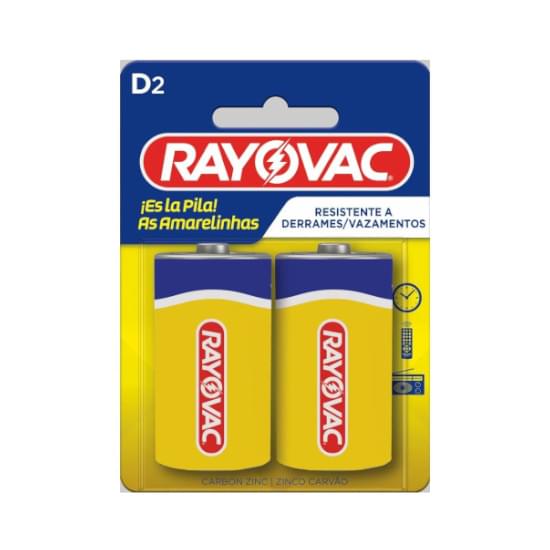 Imagem de Pilha rayovac zinco amarelinhas grande d | com 2 unidades