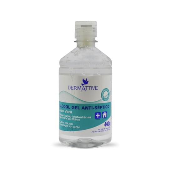 Imagem de Álcool em gel higienizador antisseptico aloe vera dermattive 400g