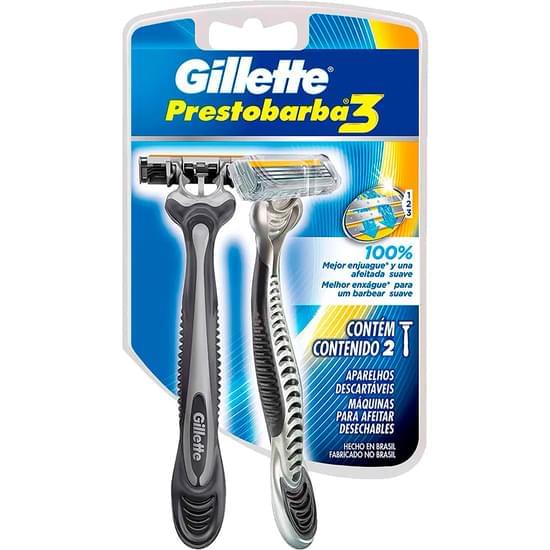 Imagem de Aparelho de barbear gillette prestobarba 3 | com 2 unidades